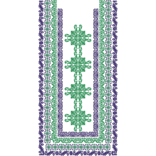 Neck Flower Embroidery Design