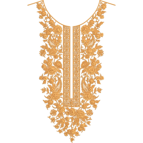 Neckline Embroidery Design