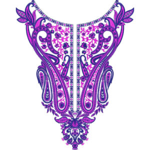 Neck Flower Embroidery Design