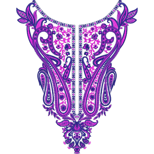 Neck Flower Embroidery Design