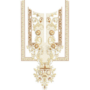 Neck Flower Embroidery Design