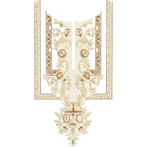 Neck Flower Embroidery Design
