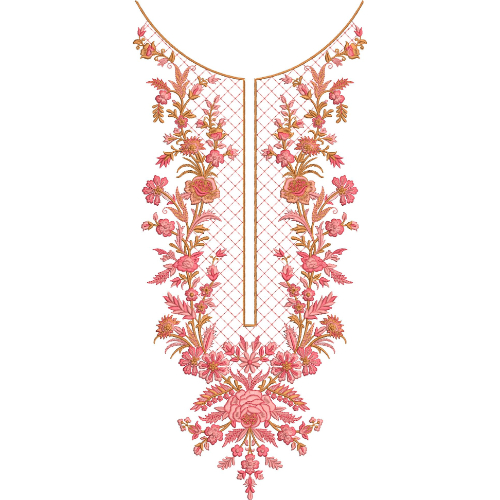 Unique Neck Embroidery Design