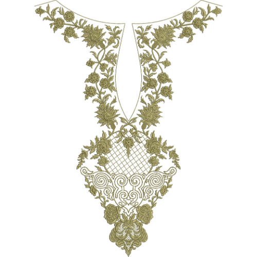 Neckline Embroidery Design