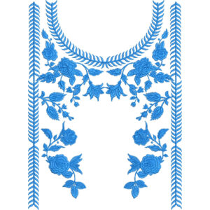 Neck Flower Embroidery Design