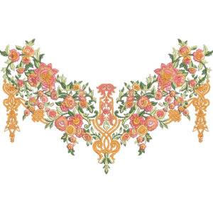 Neck Flower Embroidery Design