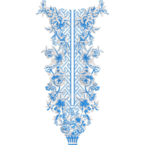 Neck Flower Embroidery Design