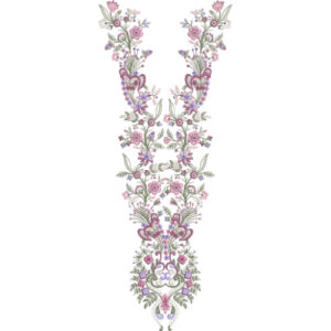 Neck Flower Embroidery Design