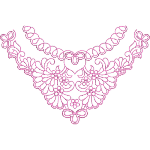 Unique Neck Embroidery Design