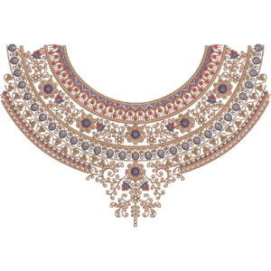 Neck Flower Embroidery Design