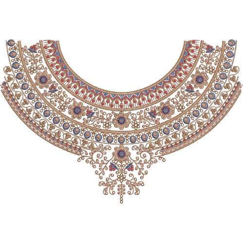 Neck Flower Embroidery Design