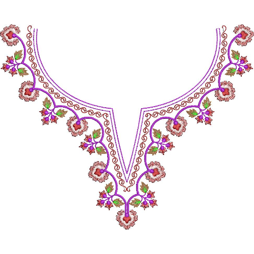 Neckline Embroidery Design