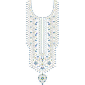 Neck Flower Embroidery Design
