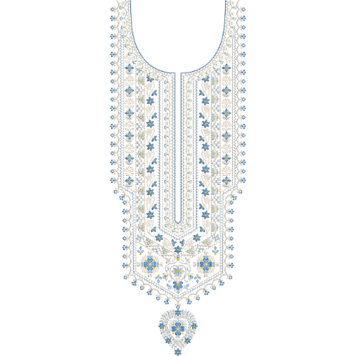 Neck Flower Embroidery Design