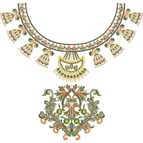 Simple Neck Embroidery Design
