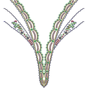 Unique Neck Embroidery Design