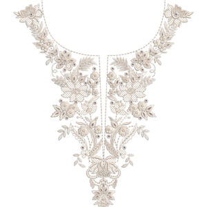 Neck Flower Embroidery Design