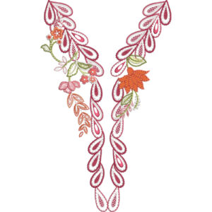 Unique Neck Embroidery Design