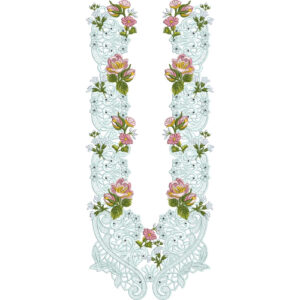 Neck Flower Embroidery Design