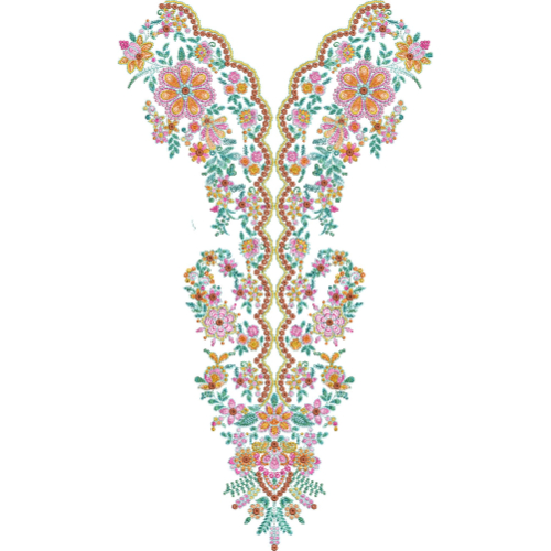 Neck Kurta Embroidery Design
