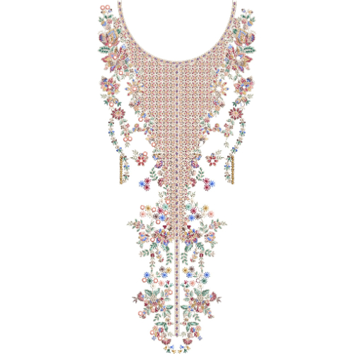 Neckline Embroidery Design