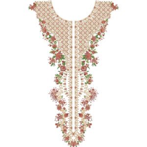 Neck Flower Embroidery Design