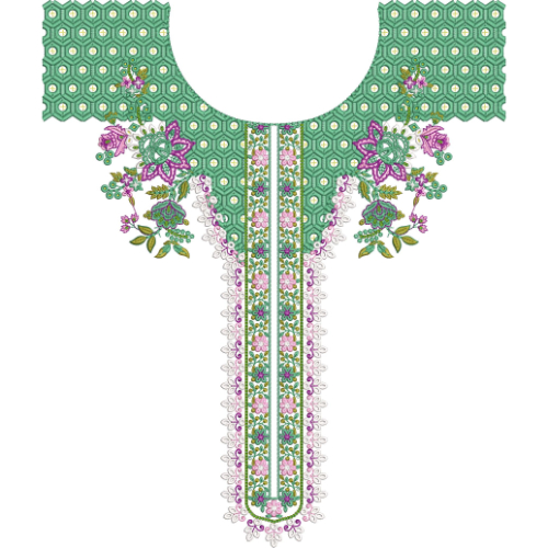 Unique Neck Embroidery Design