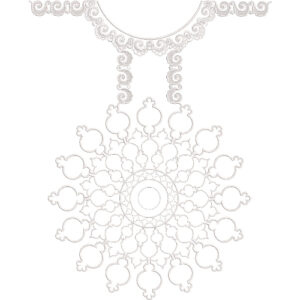 Neck Flower Embroidery Design