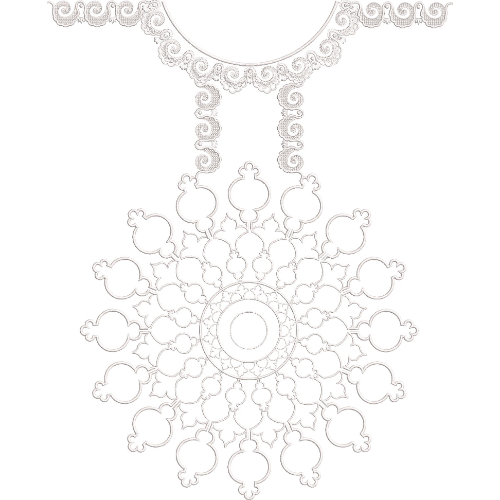 Neck Flower Embroidery Design