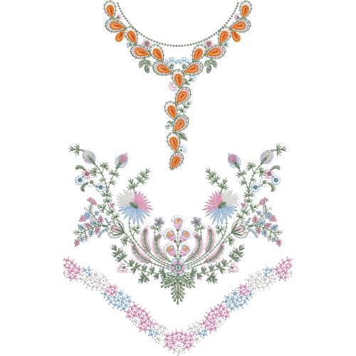 Neck Kurta Embroidery Design