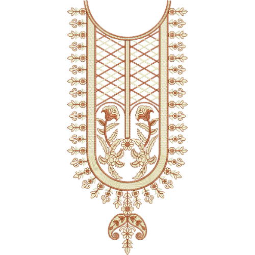 Unique Neck Embroidery Design