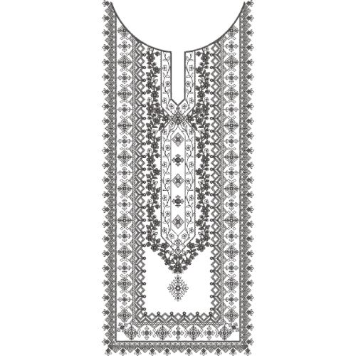 Neck Flower Embroidery Design