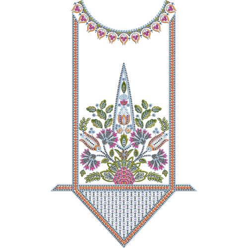 Unique Neck Embroidery Design