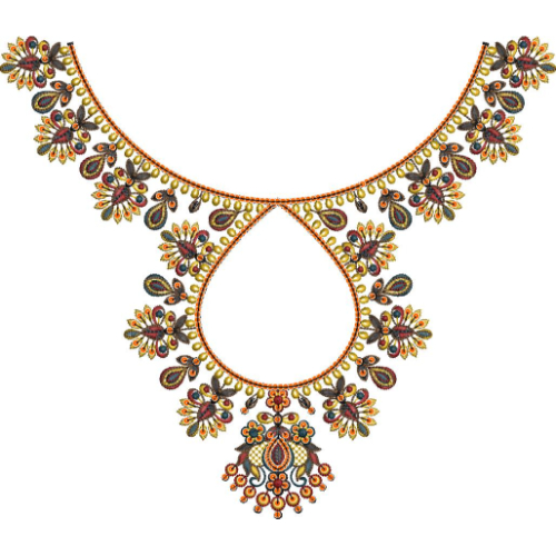 Neck Gala Embroidery Design