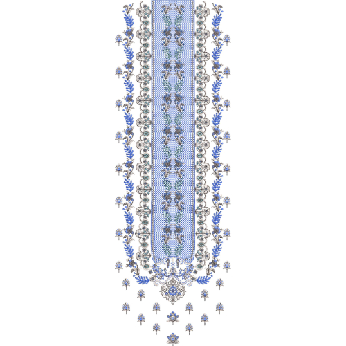 Neck Flower Embroidery Design