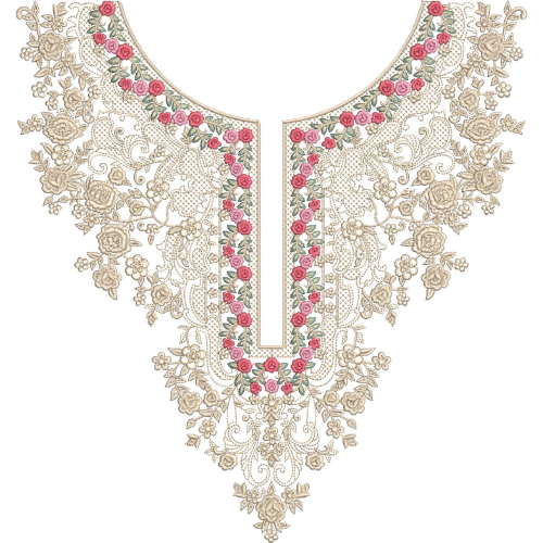 Neckline Embroidery Design