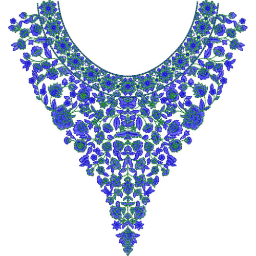 Unique Neck Embroidery Design