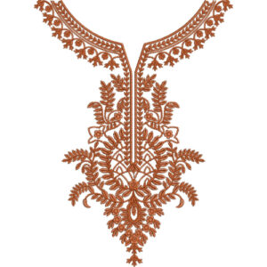 Neck Flower Embroidery Design