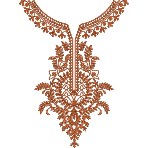 Neck Flower Embroidery Design