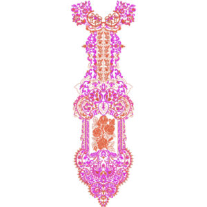 Neck Flower Embroidery Design