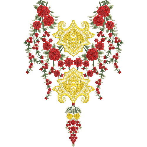 Unique Neck Embroidery Design