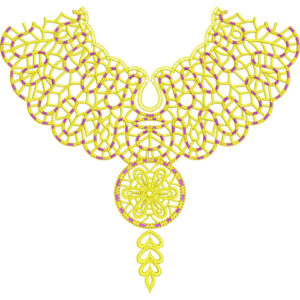 Neck Flower Embroidery Design