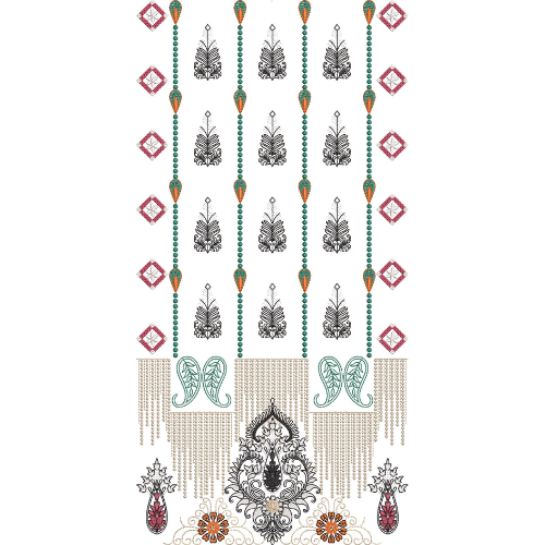 Unique Neck Embroidery Design