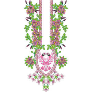 Neck Flower Embroidery Design