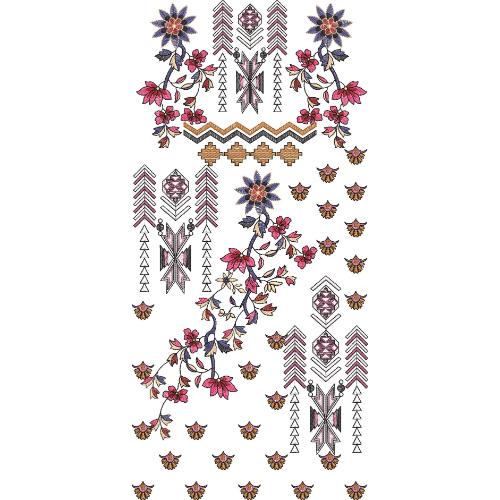 Unique Neck Embroidery Design