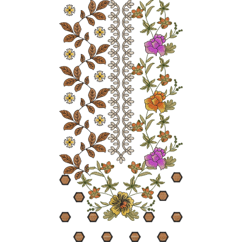 Neckline Embroidery Design