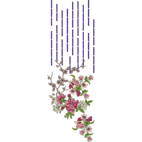 Neck Flower Embroidery Design