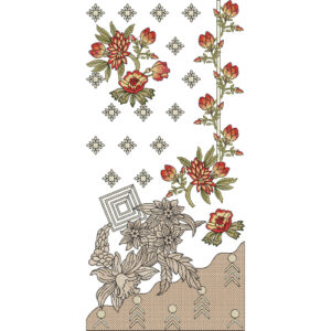 Neck Flower Embroidery Design