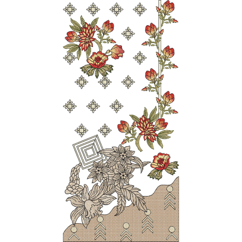 Neck Flower Embroidery Design