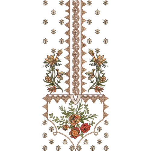 Neckline Embroidery Design
